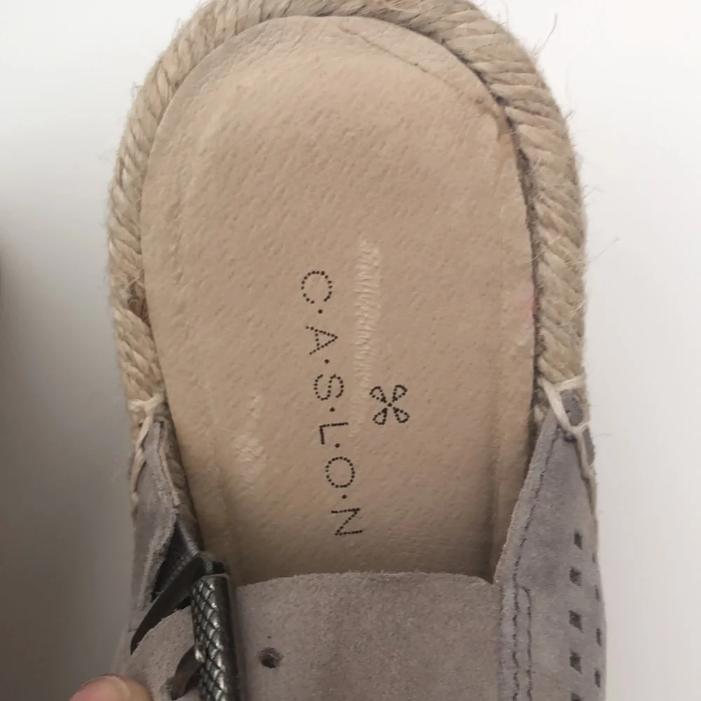 Caslon wedge espadrilles with a leather upper